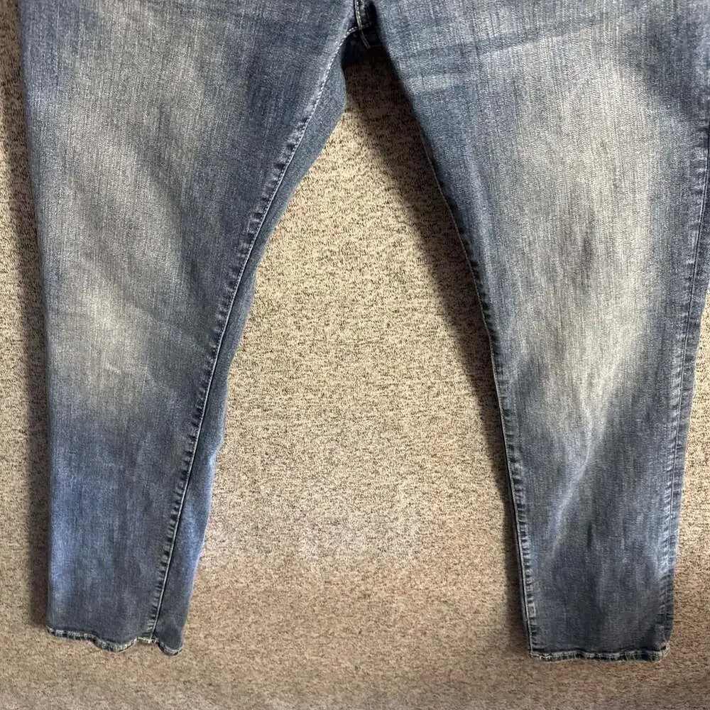 True Religion Men's 34 Blue Stretch Denim Ricky Relaxed Straight Leg Jeans